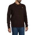 Polos sur Grenoble : Polo Lyle & Scott Polo de rugby d&eacute;contract&eacute; en laine d'agneau m&eacute;lang&eacute;e Marron