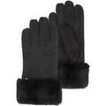 Gants sur Grenoble : Gants Isotoner Gants Femme cuir/fourrure chaud Noir