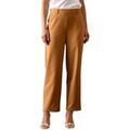Pantalons sur Grenoble : Pantalon Daxon by - Pantalon 7/8&egrave;me &eacute;lastiqu&eacute; dos Beige