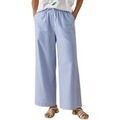 Pantalons sur Grenoble : Pantalon Daxon by - Pantalon large ray&eacute; &eacute;lastiqu&eacute; Bleu
