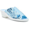 Chaussons Pediconfort Mules int&eacute;rieur &eacute;ponge &eacute;lastique central Bleu