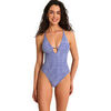 Maillots de bain Selmark Maillot de bain une pi&egrave;ce triangle pr&eacute;form&eacute; REVERIE Bleu