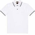 Tee-shirts sur Grenoble : T-shirt BOSS Slim Fit Passertip Polo Shirt White
