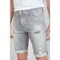 Shorts/Bermuda sur Grenoble : Short Le Temps des Cerises Bermuda jogg oc gris d&eacute;lav&eacute; destroy Gris