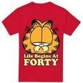 Tee-shirts sur Grenoble : T-shirt Garfield Life Begins At Forty