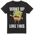 Tee-shirts sur Grenoble : T-shirt Spongebob Squarepants Woke Up Like This Meme