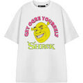 Tee-shirts sur Grenoble : T-shirt Shrek Get Ogre Yourself T-shirt &agrave; manches courtes Blanc