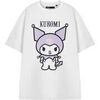 T-shirt Hello Kitty Kuromi Pastel T-shirt &agrave; manches courtes Blanc