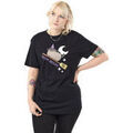 Tee-shirts sur Grenoble : T-shirt Pusheen Halloween Broom Broom T-shirt &agrave; manches courtes Noir