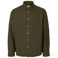 Chemises/chemisettes sur Grenoble : Chemise Selected Noos Regnoah Shirt - Forest Green