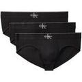 Lingerie homme sur Grenoble : Slips Calvin Klein Jeans HIP BRIEF 3PK LV00NB4471 Noir