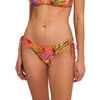 Maillots de bain Selmark Bas maillot slip de bain taille basse &agrave; nouettes SUNSET Orange