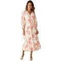 Robe Daxon by - Robe longue taille &eacute;lastiqu&eacute;e Rose Grenoble