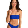 Maillots de bain Selmark Haut maillot de bain bandeau non pr&eacute;form&eacute; SOLSTICE Bleu