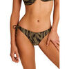 Maillots de bain Selmark Bas maillot slip de bain taille basse &agrave; nouettes SAVAGE Vert