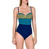 Maillots de bain Lisca Maillot de bain 1 pi&egrave;ce pr&eacute;form&eacute; Dominica Bleu