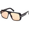 Lunettes de soleil Tom Ford FT1101 TURNER Lunettes de soleil, Noir/Marron, 58 mm
