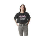 Tee-shirts sur Grenoble : T-shirt Von Dutch Crop top femme loose acid wash et print devant Car
