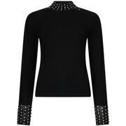 Pull Liu Jo Pull avec d&eacute;coupe et broderies Noir