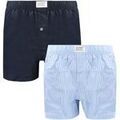 Lingerie homme sur Grenoble : Cale&ccedil;ons Levis Boxer-shorts Woven Lot de 2 Bleu Multicolore